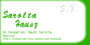 sarolta hausz business card